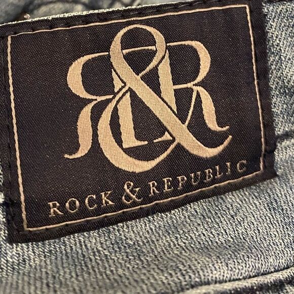 Rock & Republic Jeans Kasandra Bootcut Queen B Style Studded Size 8 - Picture 10 of 15